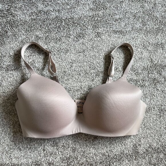 Spanx 360 Bliss Lightly Lined Bra Pillowcup Full Coverage Beige Size 36D - Picture 1 of 6